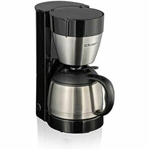 Фильтровальная кофемашина Cloer 5009 с функцией подогрева, до 8 чашек, 800 Вт, с изолированным кувшином из нержавеющей стали, кувшин с фильтром 1x4, черный