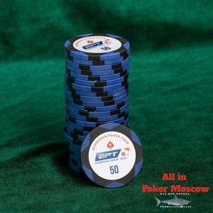Фишки для покера - номинал 50 - 25 фишек