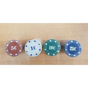 Фишки для покера с номиналом, набор 100шт 5566