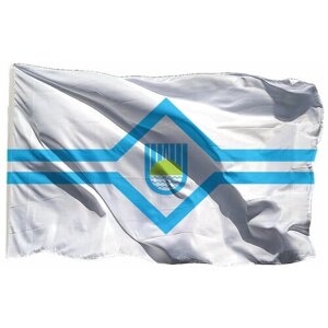 Флаг Биробиджана на сетке, 70х105 см - для уличного флагштока