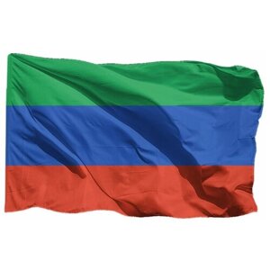 Флаг Дагестана без герба на сетке 100х150 см для уличного флагштока