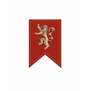 Флаг Дома Ланнистеров из Игры престолов на шёлке, 40х60 см - на стену