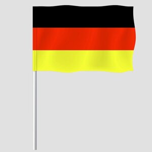 Флаг (флажок) Германии на палочке / 15x22 см. 5 штук