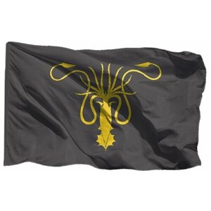 Флаг Грейджоев из Игры престолов Game of Thrones House Greyjoy на флажной сетке, 70х105 см - для флагштока