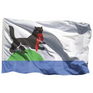 Флаг Иркутска на флажной сетке, 70х105 см - для флагштока