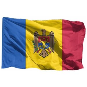Флаг Молдовы на флажной сетке, 70х105 см - для флагштока