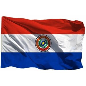Флаг Парагвая на шёлке, 90х135 см - для ручного древка