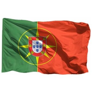 Флаг Португалии на шёлке, 90х135 см - для ручного древка