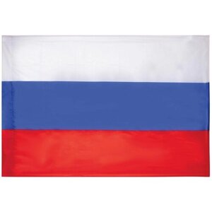 Флаг России 90х135 см без герба, прочный с влагозащитной пропиткой, полиэфирный шелк, STAFF, 550225