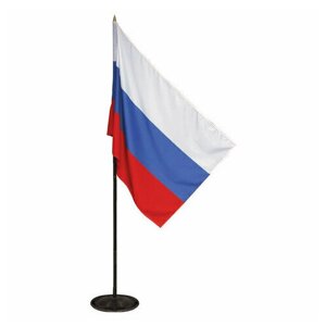 Флаг России, 90х135 см, напольный с флагштоком, высота 2,25 м, оцинкованная сталь с полимерным покрытием