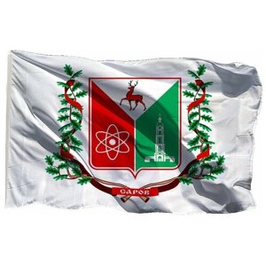 Флаг Сарова на сетке, 100х150 см - для уличного флагштока