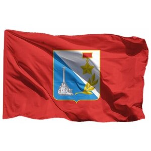 Флаг Севастополя на шёлке, 90х135 см - для ручного древка