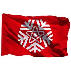 Флаг Снежинска на шёлке, 90х135 см - для ручного древка