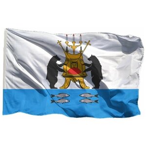 Флаг Великого Новгорода на сетке 100х150 см для уличного флагштока