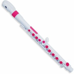 Флейта, изогнутая головка, материал - АБС-пластик - NUVO jFlute - White/Pink