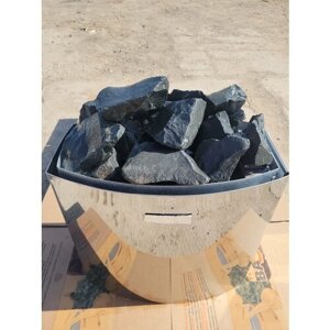 Габбро-диабаз колотый камни для бани сауны (размер 7-15 см) для печей коробка 19,9 кг