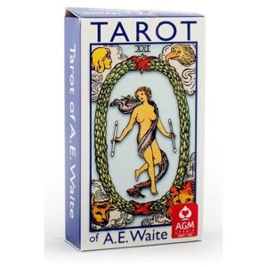 Гадальные карты AGM-Urania Таро A. E. Waite Tarot Blue Edition - Pocket, 78 карт, разноцветный, 200