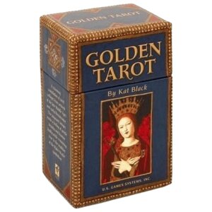 Гадальные карты U. S. Games Systems Таро Golden Tarot by Kat Black, 78 карт, синий/золотистый, 200