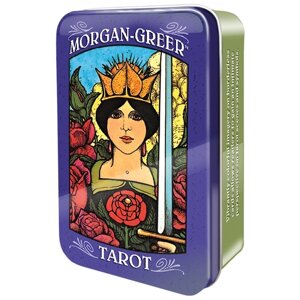 Гадальные карты U. S. Games Systems Таро Morgan-Greer In a Tin, 78 карт, фиолетовый/зеленый, 260
