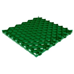 Газонная решётка 60х60 см С250 пластик цвет зелёный. Модульный ячеистый материал, который применяется для укрепления грунта. Обеспечивает дренаж почвы