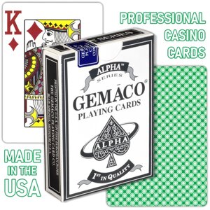 Gemaco Alpha Series, игральные карты, зеленая рубашка