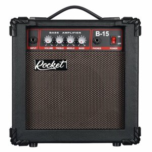 Гитарный комбоусилитель для бас гитары ROCKET B-15 мощность 15 Вт цвет черный