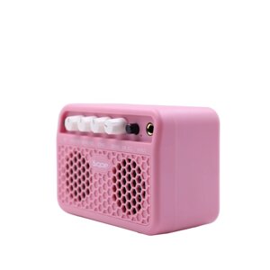 Гитарный мини комбоусилитель, Sque, 5Wx2, розовый