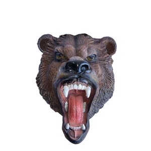 Голова Медведь рычит настенная полистоун