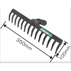 Грабли TOTAL THT1221 без черенка 10см*35см