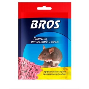 Гранулы от мышей и крыс Bros, 90 гр