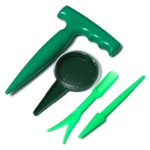 Greengo Набор, 4 предмета: конус - 2 шт, сеялка, пикировщик, пластик, Greengo