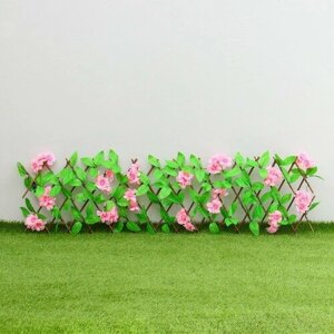 Greengo Ограждение декоративное, 110 40 см, «Розовые цветы», Greengo