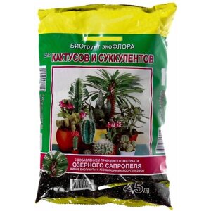 Грунт для кактусов и суккулентов 2.5 л - почва для выращивания и пересадки, в своем составе содержит качественные питательные вещества и микроэлементы