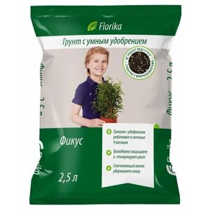 Грунт Florika Фикус Пальма, 2.5 л, 0.8 кг