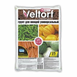 Грунт Veltorf для овощей универсальный, 25 л, 7.8 кг