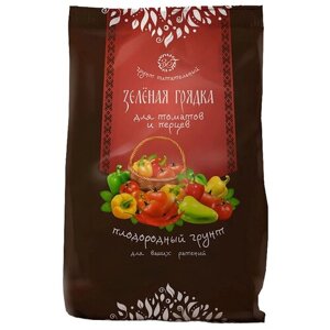 Грунт Зеленая Грядка питательный для томатов и перцев, 10 л, 3.94 кг