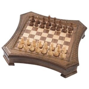 Haleyan Шахматы восьмиугольные в ларце 50 игровая доска в комплекте