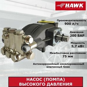 HAWK Насос высокого давления NHDP 1520 R (AQUA 1520RN). 15 л/мин, 200 бар. Помпа высокого давления на автомойку. Артикул 1.904-732.0. Италия