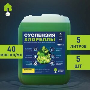 Хлорелла 5л-5шт - Альголизация и очистка водоемов