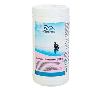 Хлорные таблетки для длительной дезинфекции воды в бассейне Кемохлор Т-таблетки (200 г) 1 кг