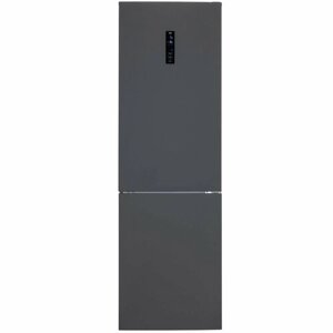 Холодильник двухкамерный VARD VRC195NI, тёмно-серый, общий объем 382 л, инверторный компрессор, сенсорный дисплей