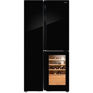 Холодильник hiberg RFS-700DX NFGB inverter wine