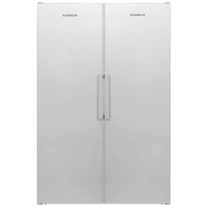 Холодильник scandilux SBS 711 Y02 W, белый