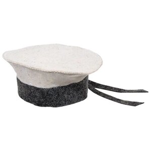 Hot Pot Шапка для бани и сауны Бескозырка 1 шт. 25 см 25 см 1 см 0.06 кг белый/черный