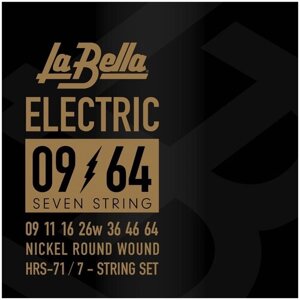HRS-71 Комплект струн для 7-ми струнной электрогитары 009-064 La Bella