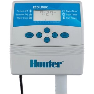 Hunter ELC-401i-E = 4-станционный фиксированный контроллер полива серии ECO-LOGIC