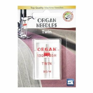 Иглы для бытовых швейных машин ORGAN №90/4 двойные Twin 1 штука