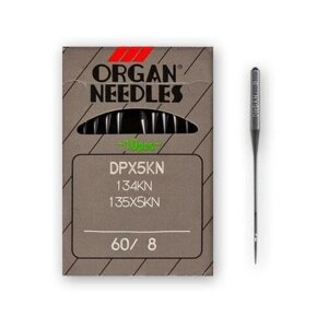 Иглы для промышленных швейных машин "Organ Needles"060, 10 штук, арт. DPх5KN