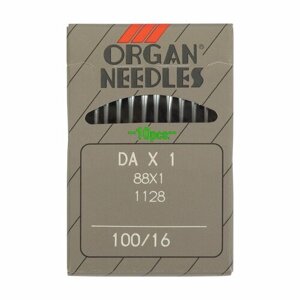 Иглы ORGAN DAх1, для промышленных швейных машин,100, 10 шт
