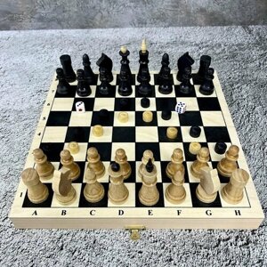 Игра дорожная 3 в 1(шахматы, шашки, нарды), доска классика, 29х29 см